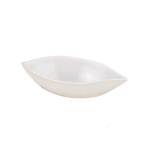 Contenitore finger food bianco in polpa di cellulosa "Wave" - 11 cm x 5,2 cm x 2,5 cm - 300 unità