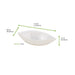 Contenitore finger food bianco in polpa di cellulosa "Wave" - 11 cm x 5,2 cm x 2,5 cm - 300 unità - dimensions