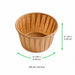 Stampo da forno rotondo in carta antigrasso 80 g/m² - 105 ml - Ø 6,8 cm - H 3,9 cm - 1000 unità - dimensions