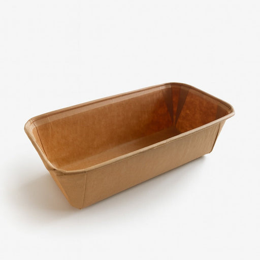 Stampo da forno rettangolare in carta siliconata 125 g/m² - 1100 ml - 23,5 cm x 11,5 cm x 4,3 cm - 1000 unità