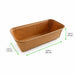 Stampo da forno rettangolare in carta siliconata 125 g/m² - 1100 ml - 23,5 cm x 11,5 cm x 4,3 cm - 1000 unità - dimensions