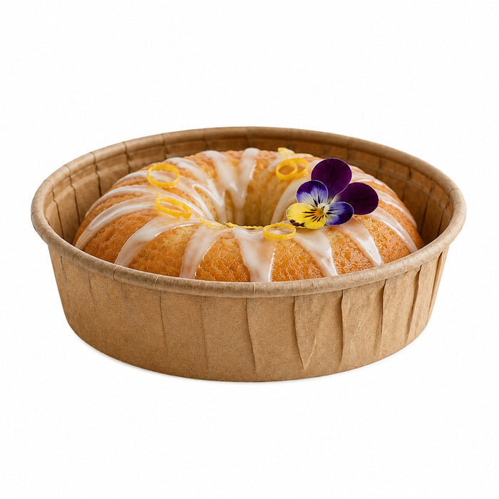Stampo da forno rotondo in carta antigrasso 80 g/m² - 250 ml - Ø 12 cm - H 3 cm - 1000 unità