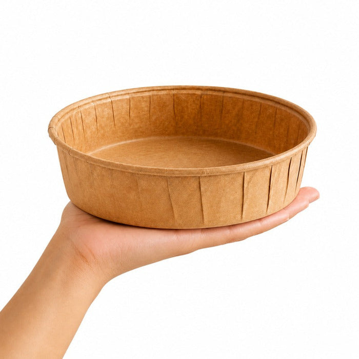 Stampo da forno rotondo in carta antigrasso 125 g/m² - 750 ml - Ø 17,5 cm - H 3,3 cm - 1000 unità