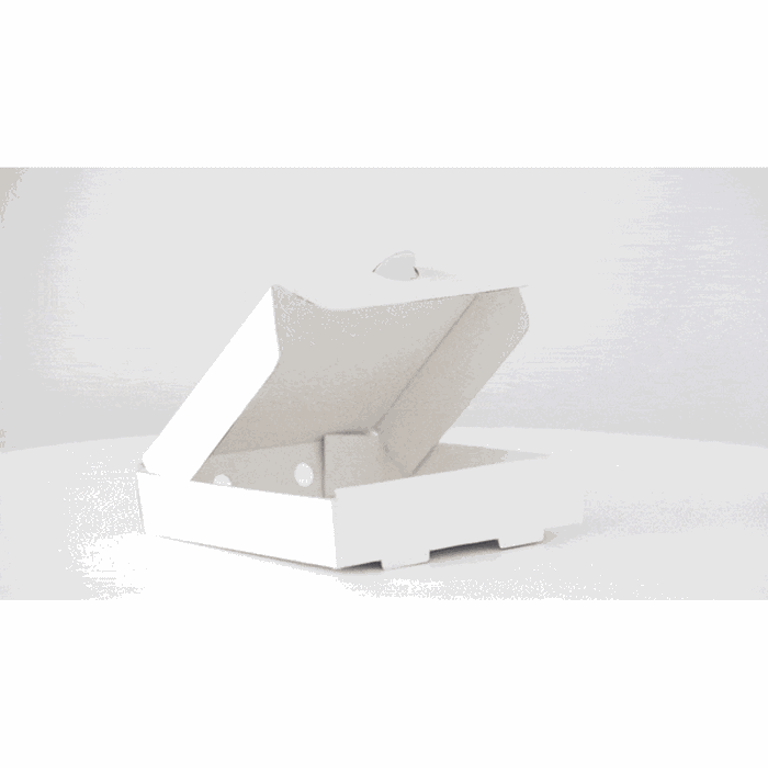 Mini scatola per pizza in cartone bianco - 9 cm x 9 cm x 2 cm - 500 unità