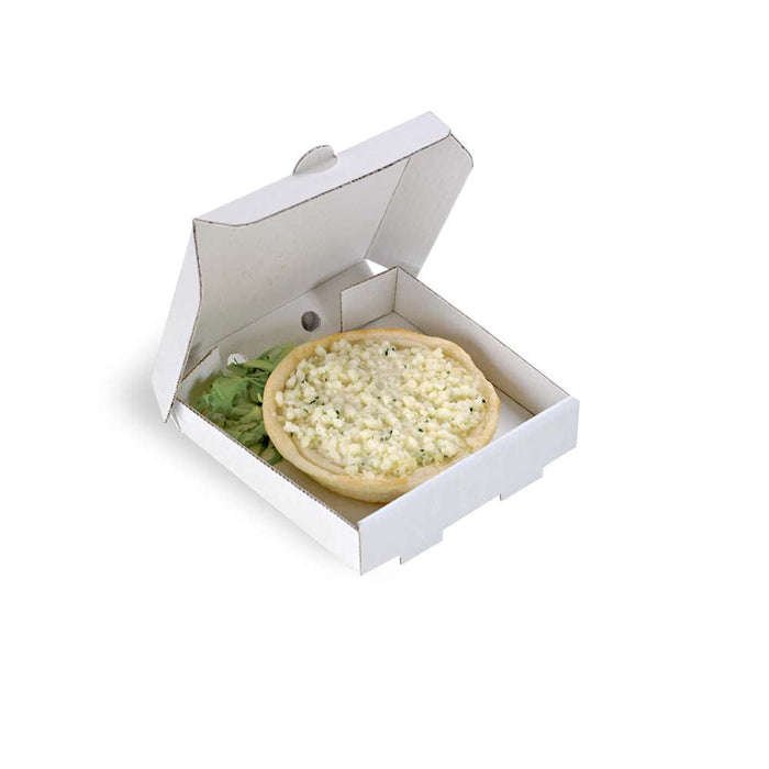 Mini scatola per pizza in cartone bianco - 9 cm x 9 cm x 2 cm - 500 unità