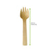 Mini spork in legno - 10,5 cm - 3000 unità - dimensions