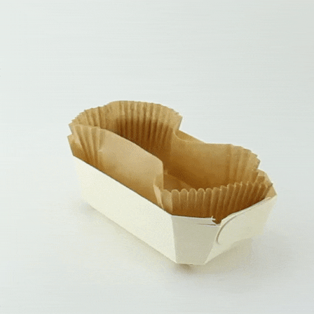 Stampo da forno in legno "Juliette" con pirottino in carta - 750 ml - 19 cm x 10,5 cm x 6 cm - 80 unità