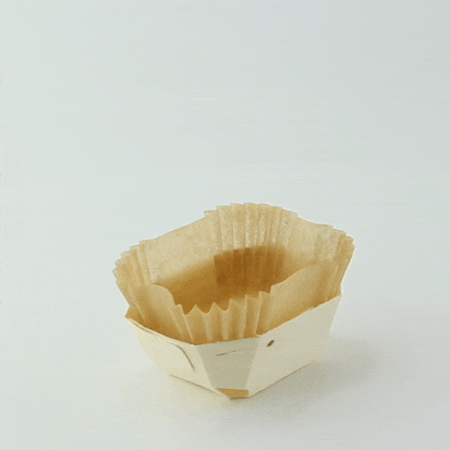 Stampo da forno in legno "Minimi" con pirottino in carta - 90 ml - 8,5 cm x 6,5 cm x 3 cm - 500 unità