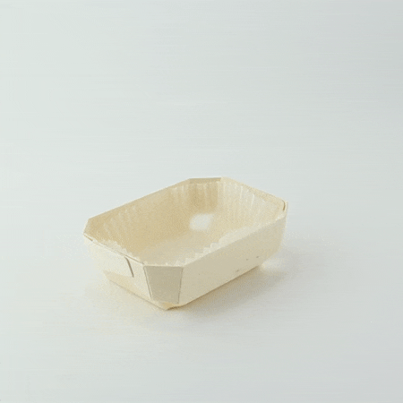 Stampo da forno in legno "Iseult" con pirottino in carta - 300 ml - 12 cm x 9 cm x 4 cm - 200 unità
