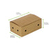 Scatola in kraft per 6 nuggets - 11,4 cm x 7,3 cm x 4,5 cm - 500 unità - dimensions