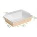 Vaschetta per insalata in cartone kraft marrone laminato con interno bianco - 850 ml - 22 cm x 17 cm x 4 cm - 200 unità