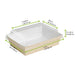 Coperchio rettangolare a cupola in PET trasparente - 22,5 cm x 18 cm x 3,7 cm - Compatibile con 210PAN850 - 200 unità - dimensions