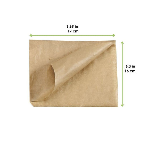 Sacchetto in carta marrone aperto su 2 lati - 17 cm x 16 cm - 1000 unità - dimensions