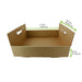Vassoio in cartone kraft marrone con manici - 32 cm x 32 cm x 7,4 cm - 100 unità - dimensions