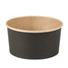 Insalatiera rotonda "Buckaty" in cartone kraft nero - 900 ml - Ø 15 cm - H 7,5 cm - 360 unità