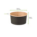 Insalatiera rotonda "Buckaty" in cartone kraft nero - 900 ml - Ø 15 cm - H 7,5 cm - 360 unità - dimensions