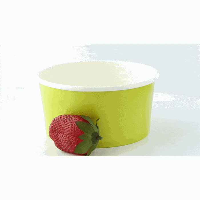 Insalatiera rotonda "Buckaty" in cartone verde - 900 ml - Ø 15 cm - H 7,5 cm - 360 unità