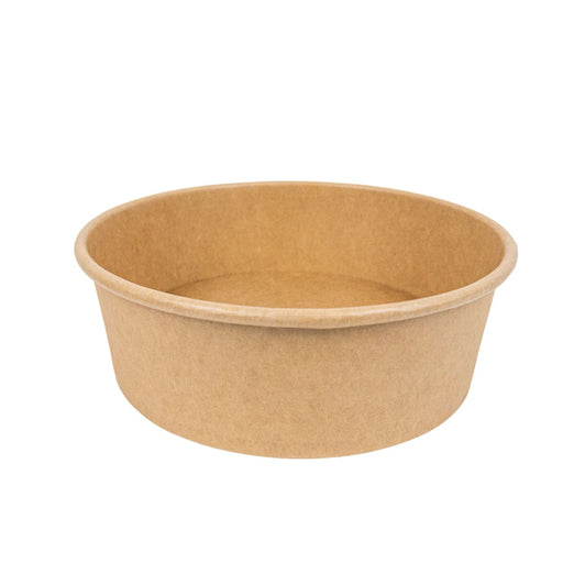 Insalatiera rotonda "Buckaty" in cartone kraft - 1200 ml - Ø 16,5 cm - H 7,5 cm - 360 unità