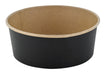 Insalatiera rotonda "Buckaty" in cartone kraft nero - 1300 ml - Ø 18,5 cm - H 6,5 cm - 360 unità
