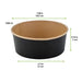 Insalatiera rotonda "Buckaty" in cartone kraft nero - 1300 ml - Ø 18,5 cm - H 6,5 cm - 360 unità - dimensions