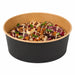 Insalatiera rotonda "Buckaty" in cartone kraft nero - 1300 ml - Ø 18,3 cm - H 6,5 cm - 360 unità