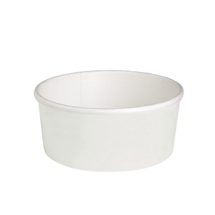 Insalatiera rotonda "Buckaty" in cartone bianco - 1500 ml - Ø 18,6 cm - H 6,6 cm - 300 unità