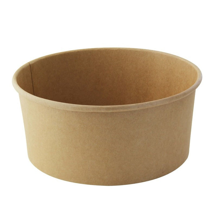 Insalatiera rotonda "Buckaty" in cartone kraft - 1560 ml - Ø 18,5 cm - H 8,2 cm - 360 unità