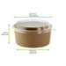 Insalatiera rotonda "Buckaty" in cartone kraft - 1560 ml - Ø 18,5 cm - H 8,2 cm - 360 unità - dimensions