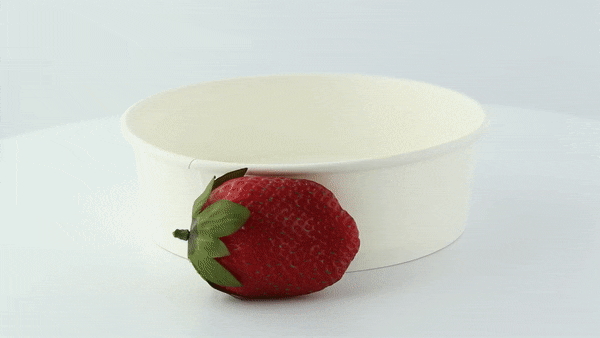 Insalatiera rotonda "Buckaty" in cartone bianco - 480 ml - Ø 15 cm - H 4,5 cm - 360 unità