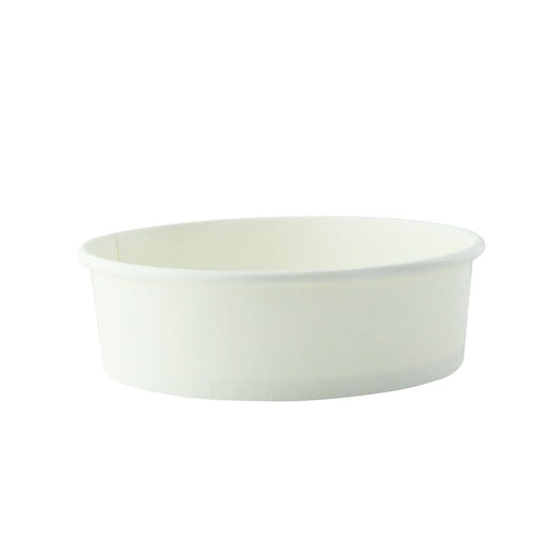 Insalatiera rotonda "Buckaty" in cartone bianco - 480 ml - Ø 15 cm - H 4,5 cm - 360 unità