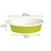 Insalatiera rotonda "Buckaty" in cartone verde - 480 ml - Ø 15 cm - H 4,5 cm - 360 unità - dimensions
