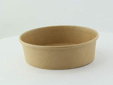 Insalatiera rotonda "Buckaty" in cartone kraft - 480 ml - Ø 15 cm - H 4,5 cm - 360 unità
