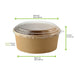 Insalatiera rotonda "Buckaty" in cartone kraft - 480 ml - Ø 15 cm - H 4,5 cm - 360 unità - dimensions