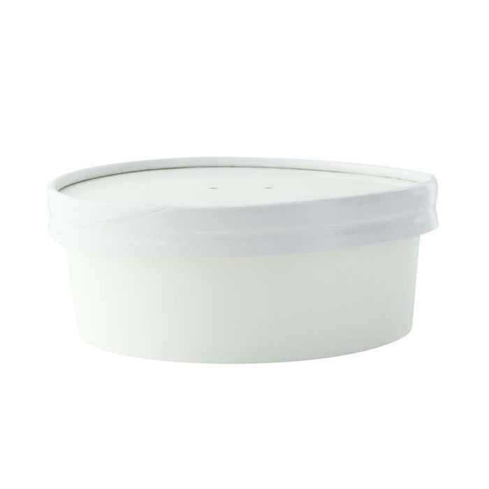 Insalatiera rotonda "Buckaty" in cartone bianco - 580 ml - Ø 15 cm - H 5 cm - 360 unità