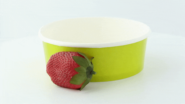 Insalatiera rotonda "Buckaty" in cartone verde - 580 ml - Ø 15 cm - H 5 cm - 360 unità