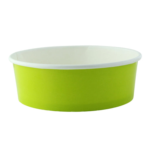 Insalatiera rotonda "Buckaty" in cartone verde - 580 ml - Ø 15 cm - H 5 cm - 360 unità