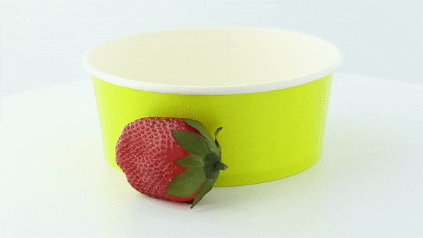 Insalatiera rotonda "Buckaty" in cartone verde - 700 ml - Ø 15 cm - H 6 cm - 360 unità