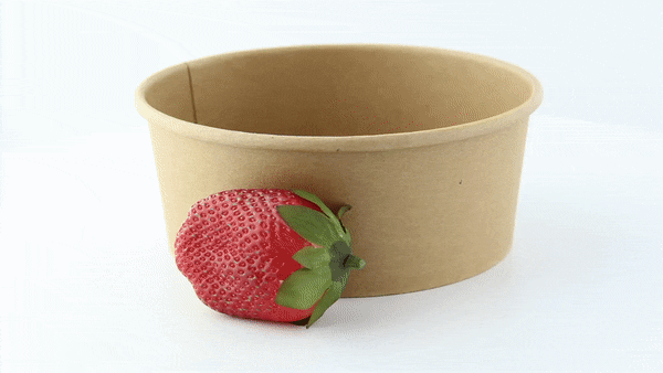 Insalatiera rotonda "Buckaty" in cartone kraft - 700 ml - Ø 15 cm - H 6 cm - 360 unità