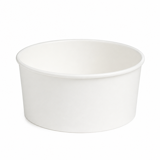 Insalatiera rotonda "Buckaty" in cartone bianco - 750 ml - Ø 14,2 cm - H 6,8 cm - 400 unità
