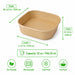 Insalatiera quadrata multiuso in cartone kraft riciclato senza coperchio - 1000 ml - 17 cm x 17 cm x 5,6 cm - 300 unità - dimensions