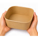 Insalatiera quadrata multiuso in cartone kraft riciclato senza coperchio - 1200 ml - 17 cm x 17 cm x 6,6 cm - 300 unità