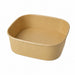 Insalatiera quadrata multiuso in cartone kraft riciclato senza coperchio - 1200 ml - 17 cm x 17 cm x 6,6 cm - 300 unità