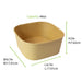 Insalatiera quadrata multiuso in cartone kraft riciclato senza coperchio - 1400 ml - 17 cm x 17 cm x 7,5 cm - 300 unità - dimensions