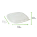 Coperchio quadrato in PP trasparente per insalatiera quadrata - 13 cm x 13 cm x 8 cm - Compatibile con 210PCAR500PPK, 210PCAR650PPK - 300 unità - dimensions