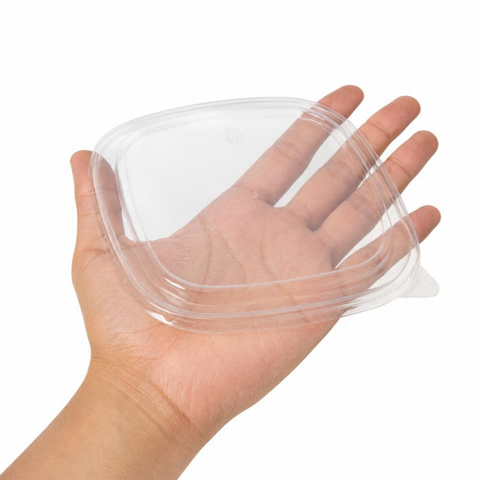 Coperchio quadrato in PET trasparente per insalatiera quadrata - 17 cm x 17 cm - Compatibile con 210PCAR1000PPK, 210PCAR1200PPK, 210PCAR1400PPK - 300 unità