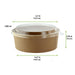 Insalatiera rotonda "Buckaty" in cartone kraft con coperchio in PET - 1200 ml - Ø 16,5 cm - H 7,5 cm - 200 unità - dimensions