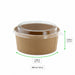Insalatiera rotonda "Buckaty" in cartone kraft con coperchio in PET - 1250 ml - Ø 18,4 cm - H 6,5 cm - 200 unità - dimensions