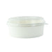 Insalatiera rotonda "Buckaty" in cartone bianco con coperchio in PET - 550 ml - Ø 15 cm - H 5 cm - 300 unità