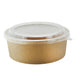 Insalatiera rotonda "Buckaty" in cartone kraft con coperchio in PP - 1200 ml - Ø 18,5 cm - H 6,4 cm - 200 unità