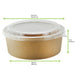 Insalatiera rotonda "Buckaty" in cartone kraft con coperchio in PP - 1200 ml - Ø 18,5 cm - H 6,4 cm - 200 unità - dimensions